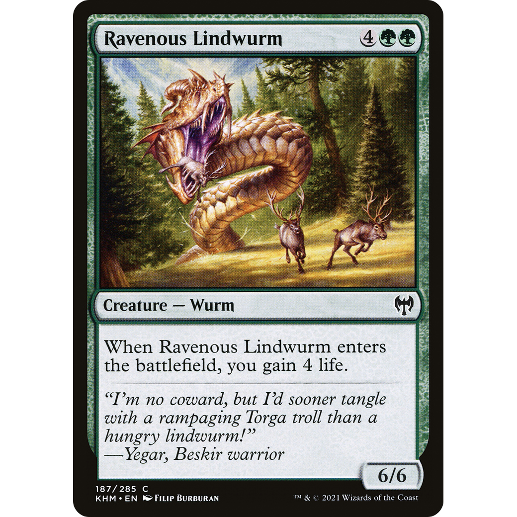 Ravenous Lindwurm (KHM-187) - Kaldheim Foil