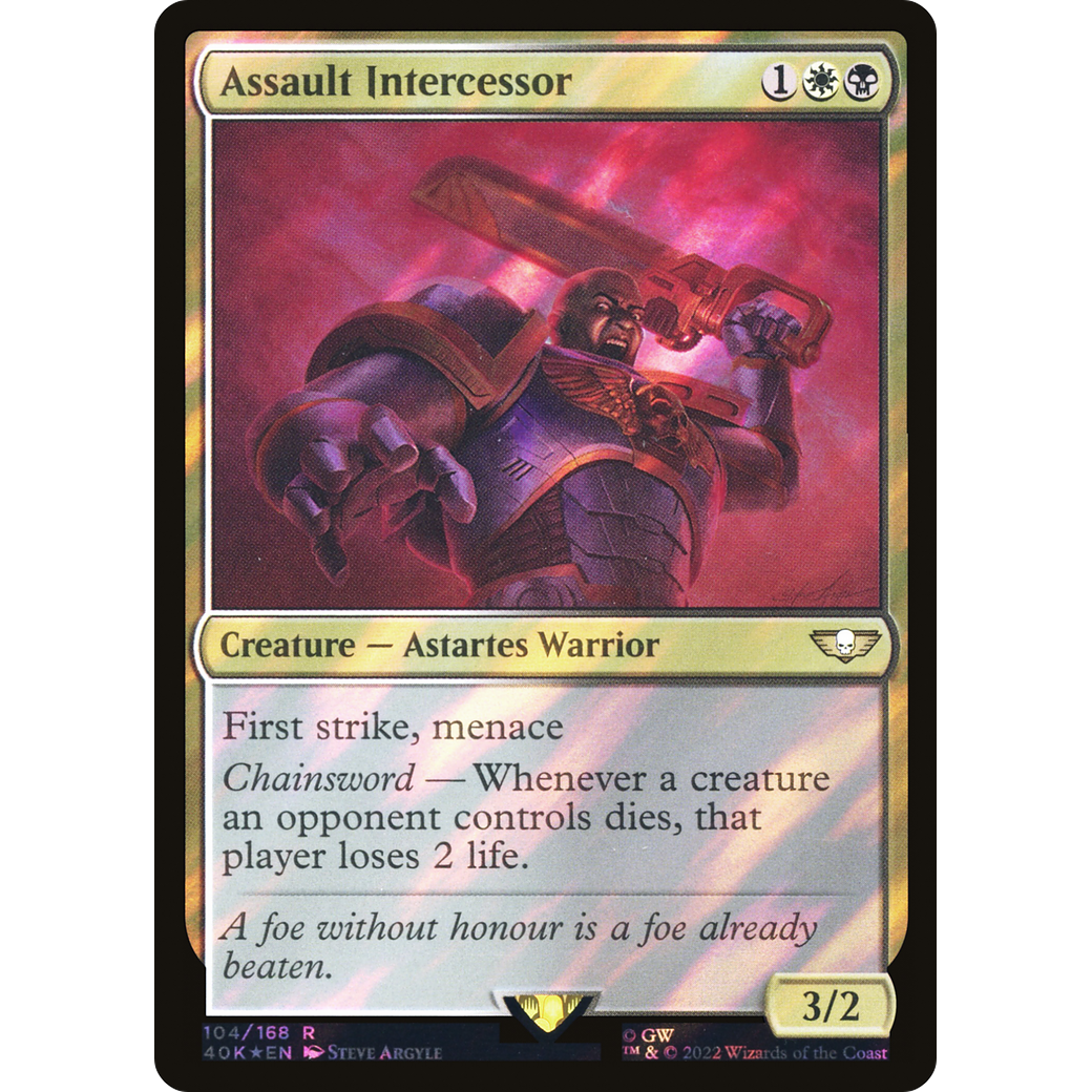 Assault Intercessor (40K-104) - Warhammer 40,000 Commander Foil