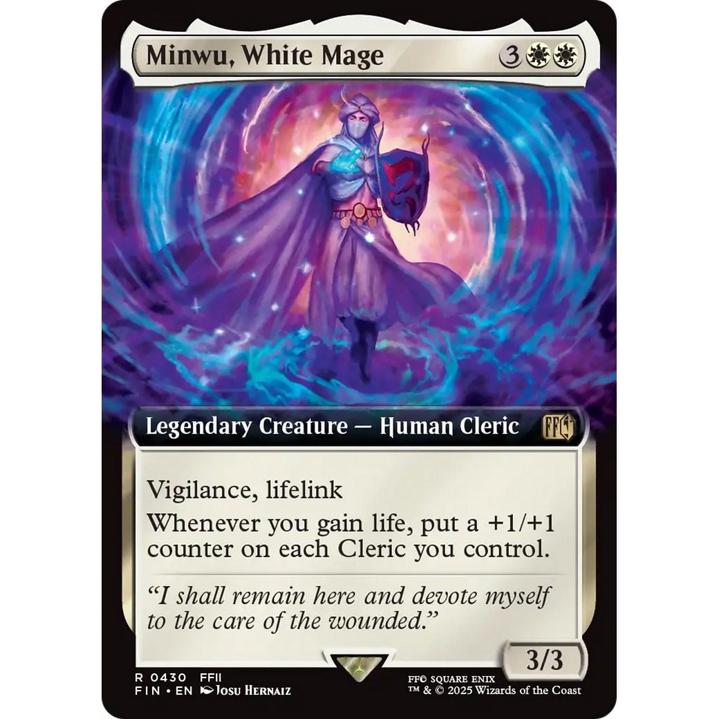 Minwu, White Mage (FIN-430) - FINAL FANTASY: (Extended Art) Foil
