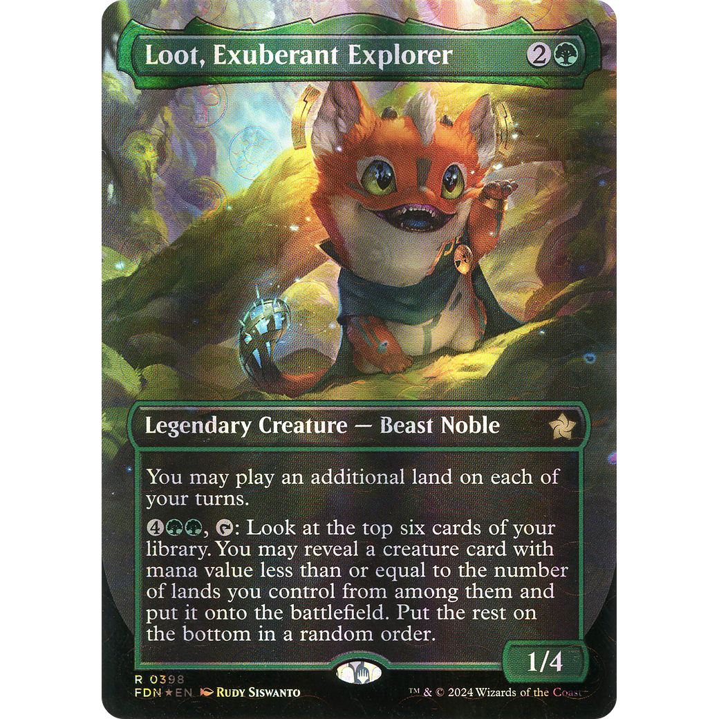 Loot, Exuberant Explorer (FDN-398) - Foundations (Borderless) Foil