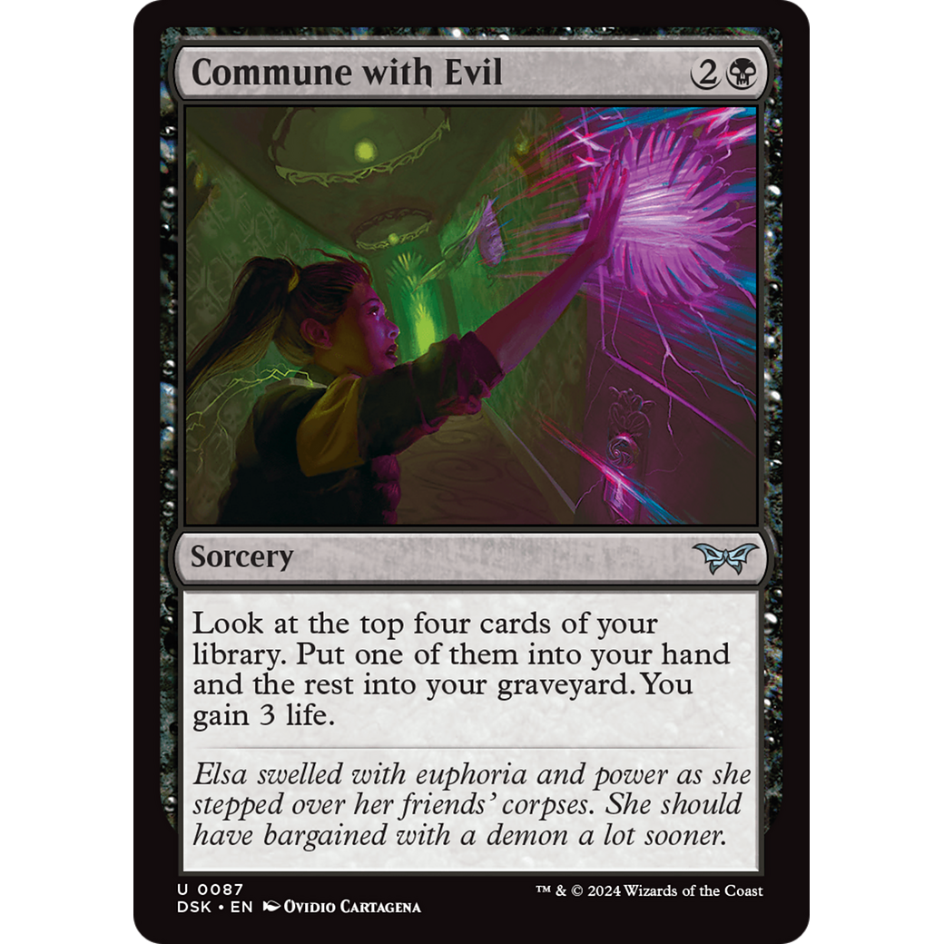 Commune with Evil (DSK-087) - Duskmourn: House of Horror Foil