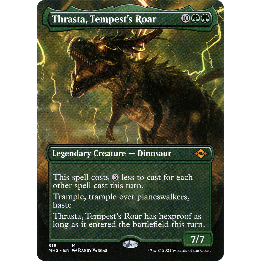 Thrasta, Tempest's Roar (Borderless) (MH2-318) - Modern Horizons 2 (Borderless) Foil