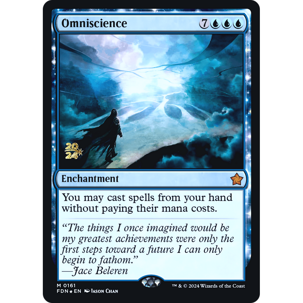 Omniscience (PRE-161S) - Foundations Promos: (enchantment) Foil