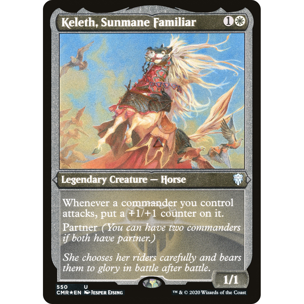 Keleth, Sunmane Familiar (Foil Etched) (CMR-550) - Commander Legends Foil