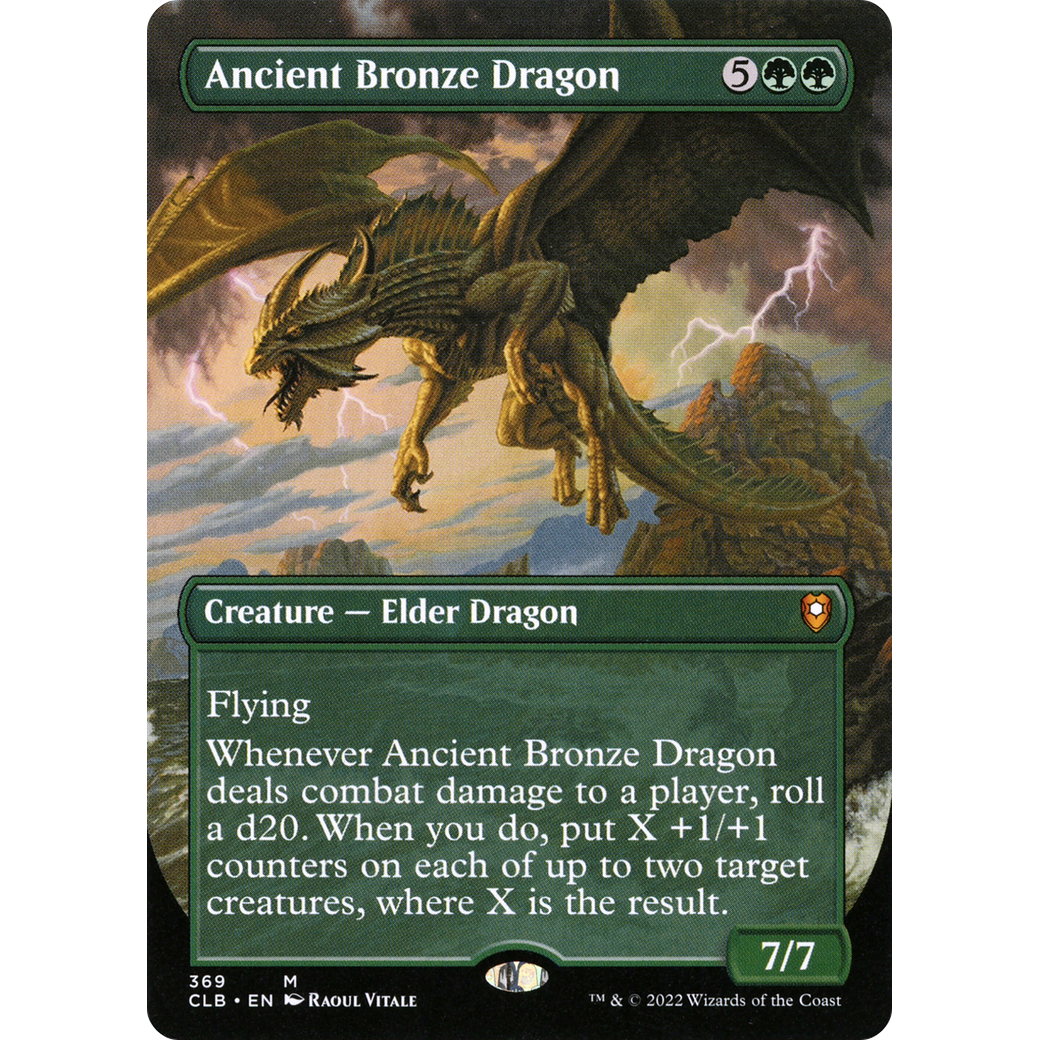 Ancient Bronze Dragon (CLB-369) - Commander Legends: Battle for Baldur's Gate (Borderless) Foil