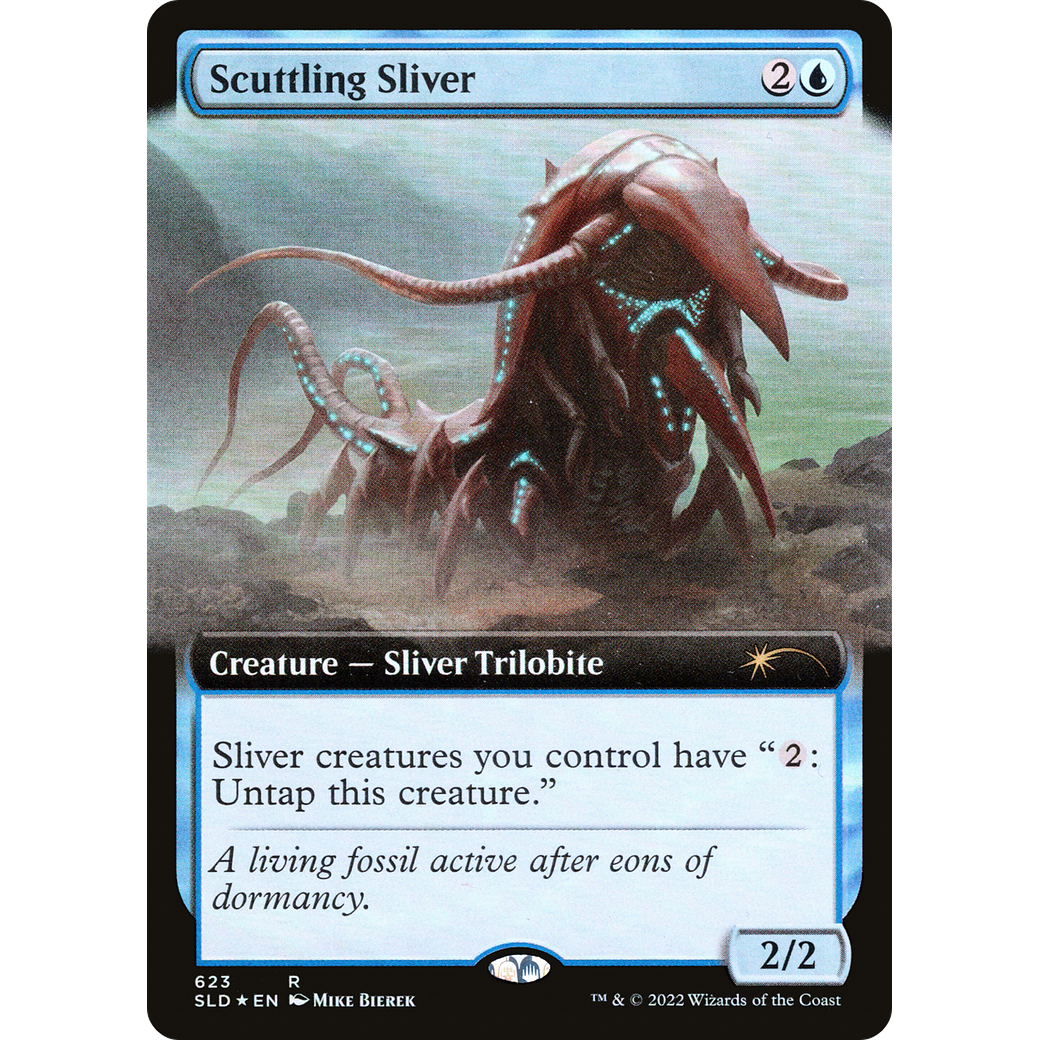 Scuttling Sliver (Extended Art) (SLD-623) - Secret Lair Drop: (Extended Art) Foil