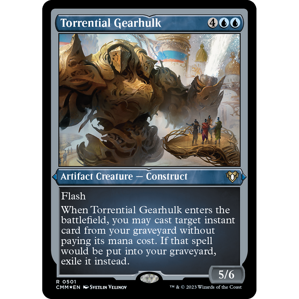 Torrential Gearhulk (CMM-501) - Commander Masters Etched Foil