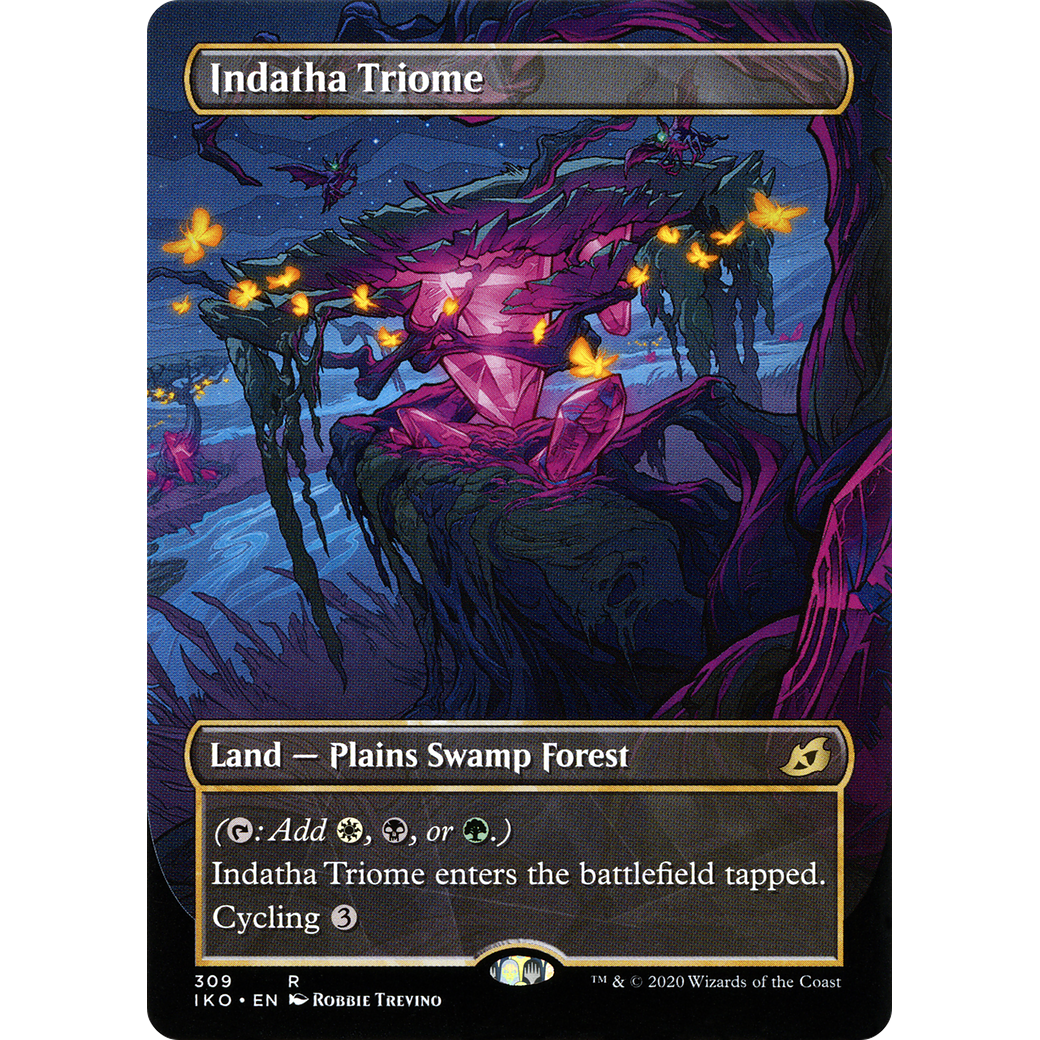 Indatha Triome (Showcase) (IKO-309) - Ikoria: Lair of Behemoths: (Showcase) (Borderless) Foil