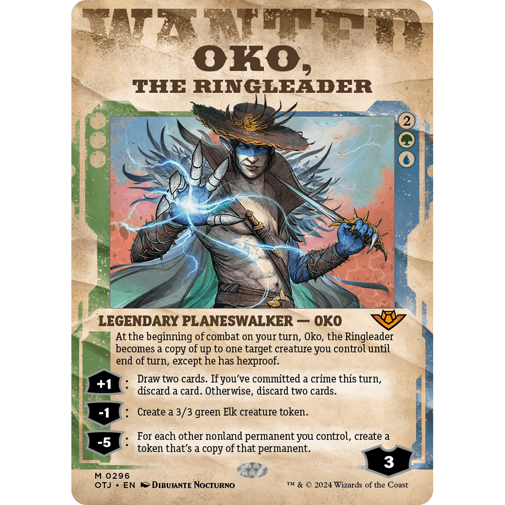 Oko, the Ringleader (OTJ-296) - Outlaws of Thunder Junction: (Showcase) (Borderless)