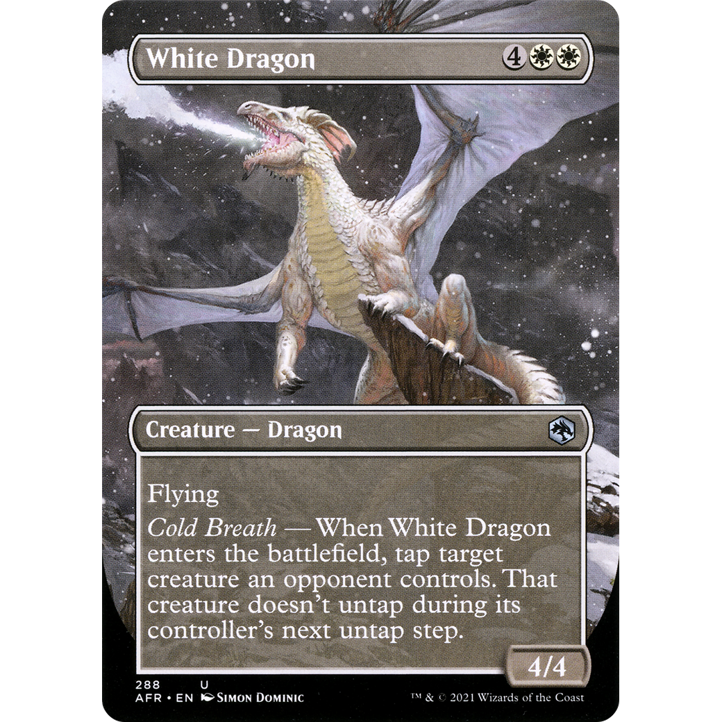 White Dragon (Borderless) (AFR-288) - Adventures in the Forgotten Realms (Borderless)