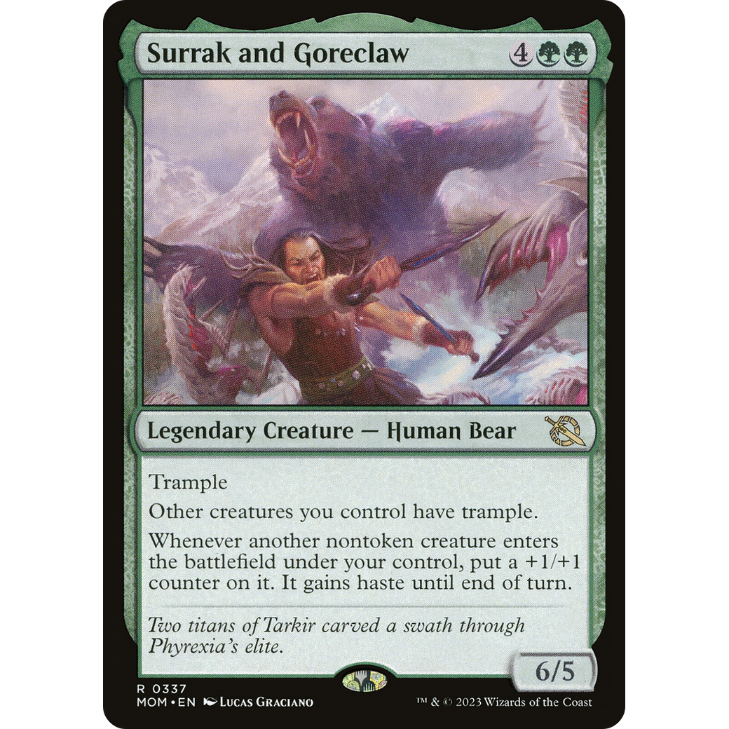 Surrak and Goreclaw (MOM-337) - March of the Machine Foil