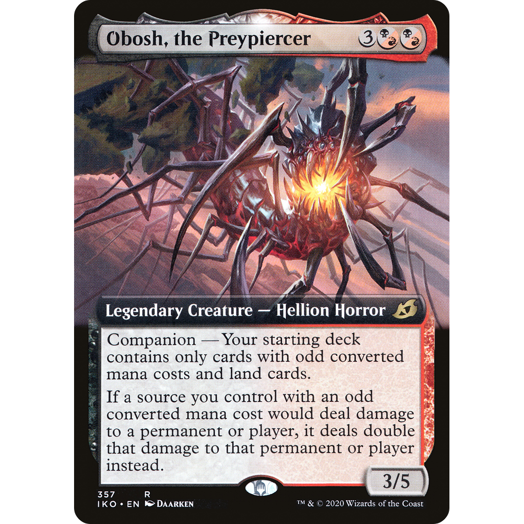 Obosh, the Preypiercer (Extended Art) (IKO-357) - Ikoria: Lair of Behemoths: (companion, Extended Art) Foil