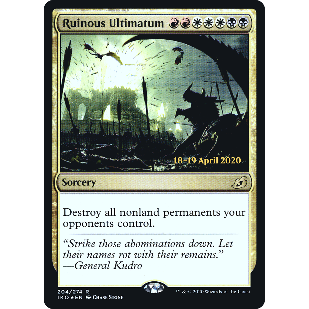 Ruinous Ultimatum (PRE-204) - Ikoria: Lair of Behemoths Promos Foil