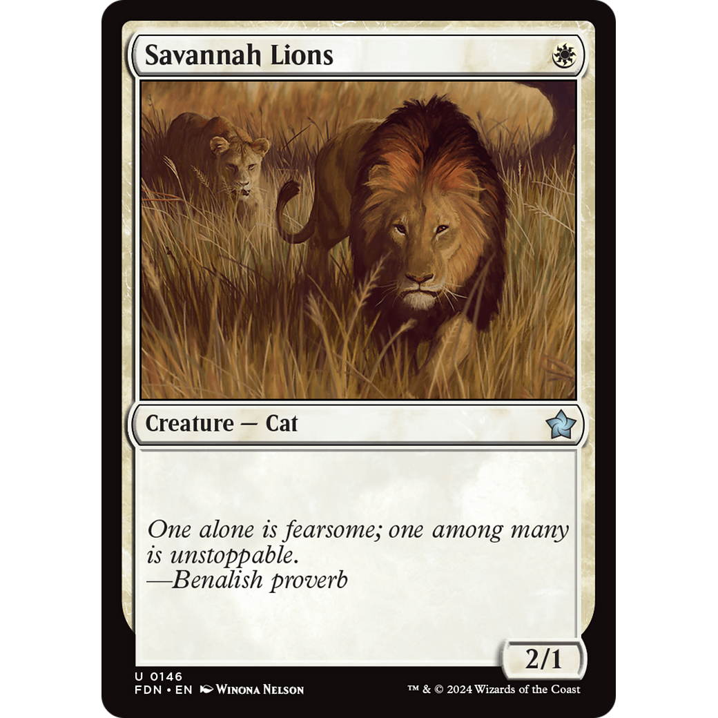 Savannah Lions (FDN-146) - Foundations Foil