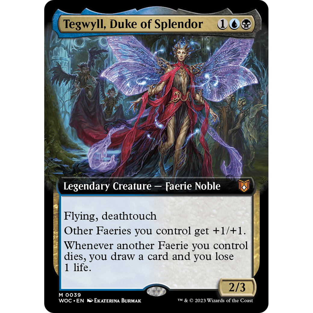 Tegwyll, Duke of Splendor (WOC-039) - Wilds of Eldraine Commander: (Extended Art)