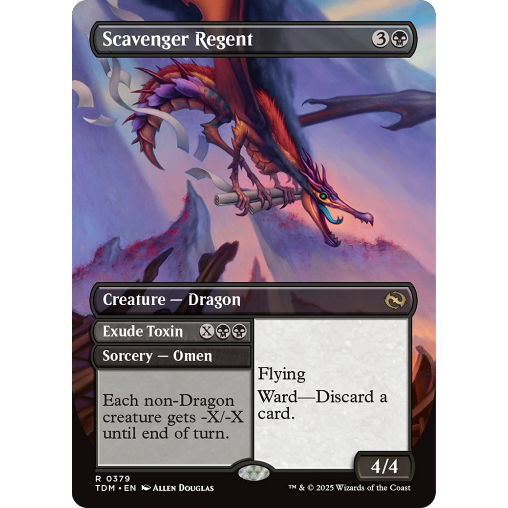Scavenger Regent // Exude Toxin // Scavenger Regent (TDM-379) - Tarkir: Dragonstorm (Borderless)