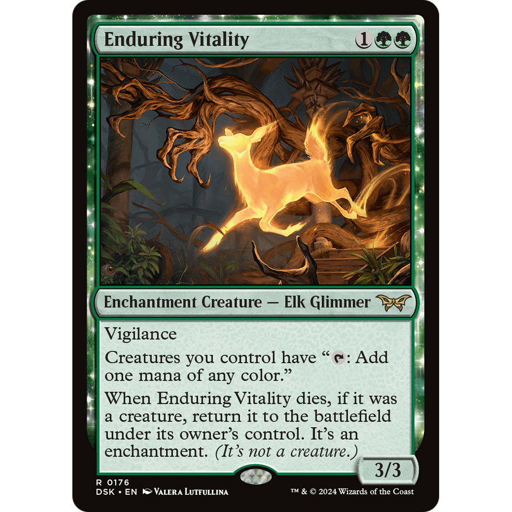 Enduring Vitality (DSK-176) - Duskmourn: House of Horror: (enchantment)