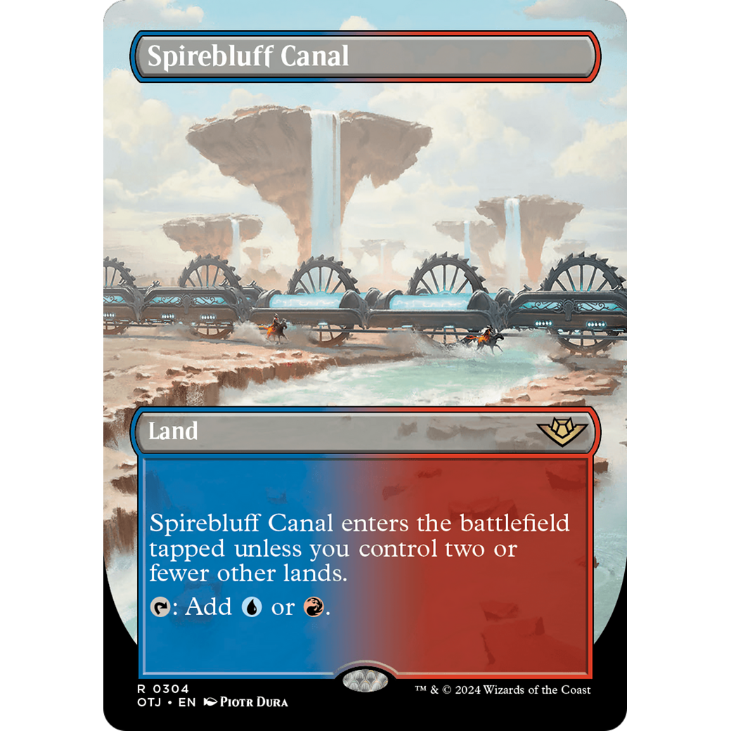 Spirebluff Canal (Borderless) (OTJ-304) - Outlaws of Thunder Junction (Borderless)