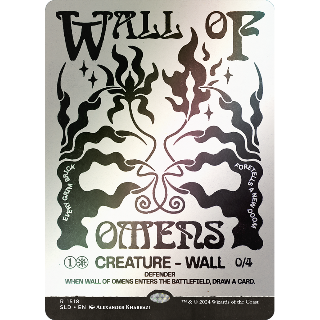 Wall of Omens (Rainbow Foil) (SLD-1518) - Secret Lair Drop: (Showcase) (Borderless) Foil