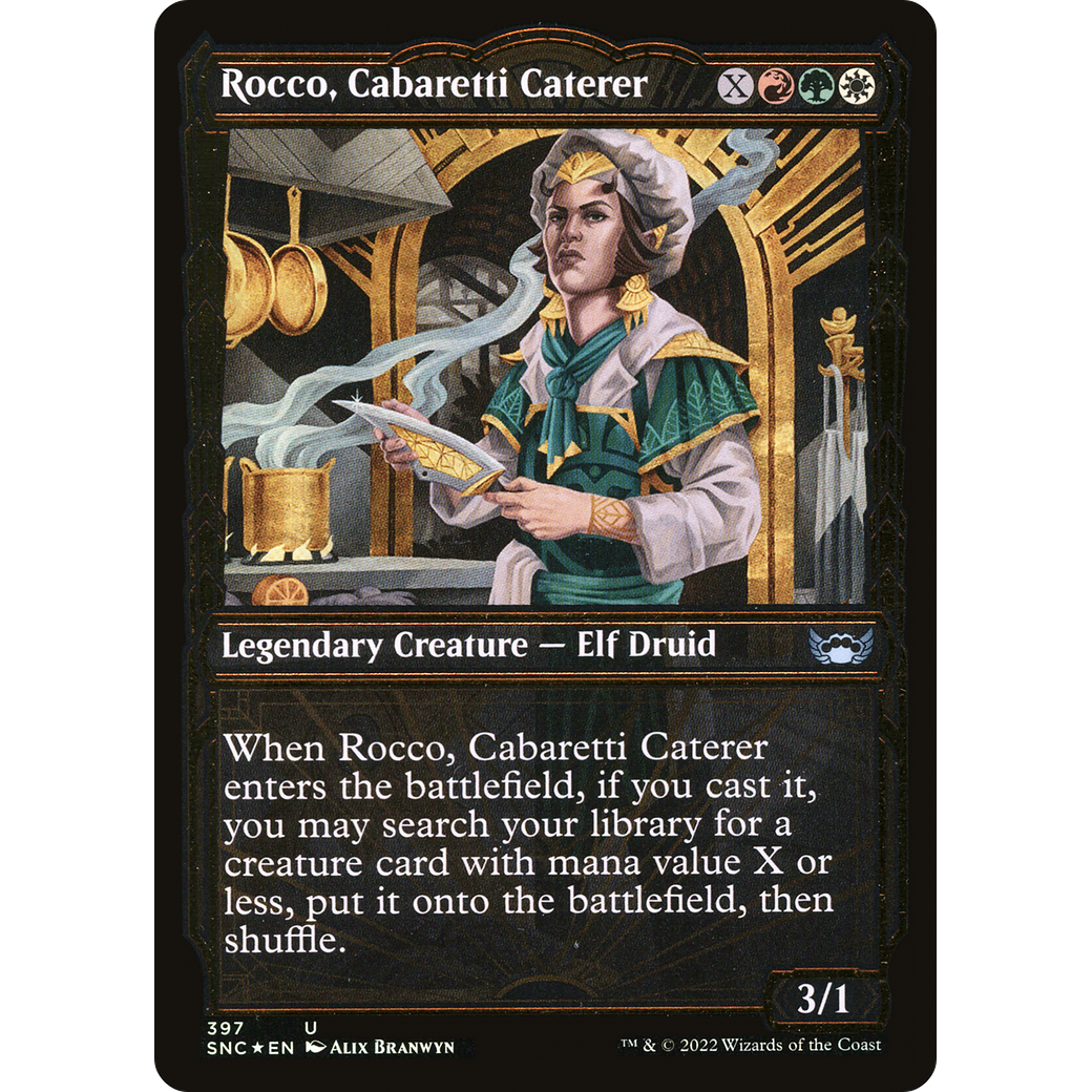 Rocco, Cabaretti Caterer (Gilded Foil) (SNC-397) - Streets of New Capenna: (Showcase) Foil