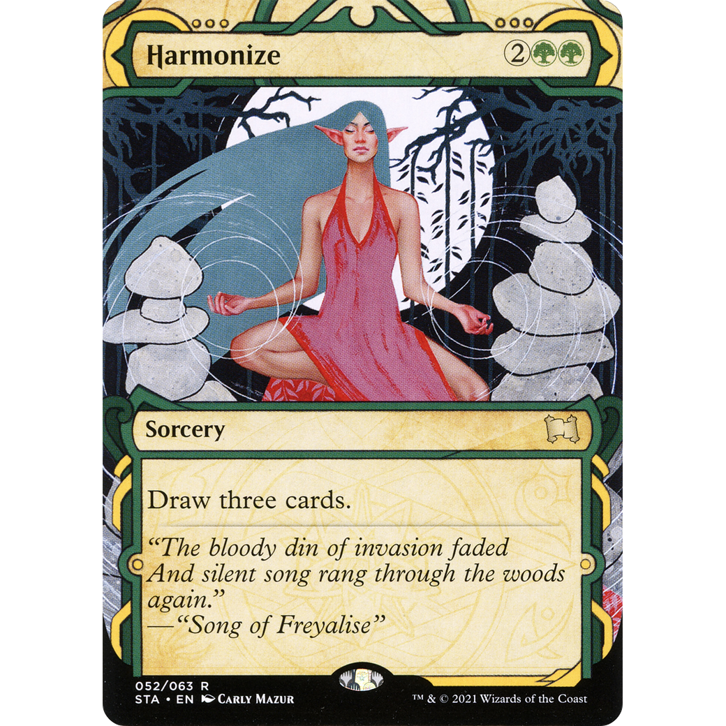 Harmonize (STA-052) - Strixhaven Mystical Archive: (Showcase) (Borderless) Foil