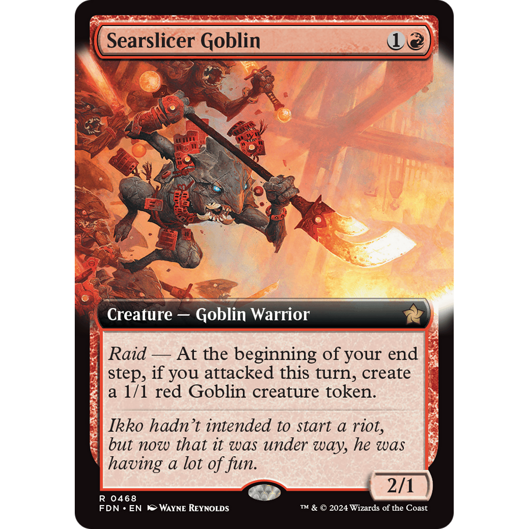 Searslicer Goblin (FDN-468) - Foundations: (Extended Art) Foil