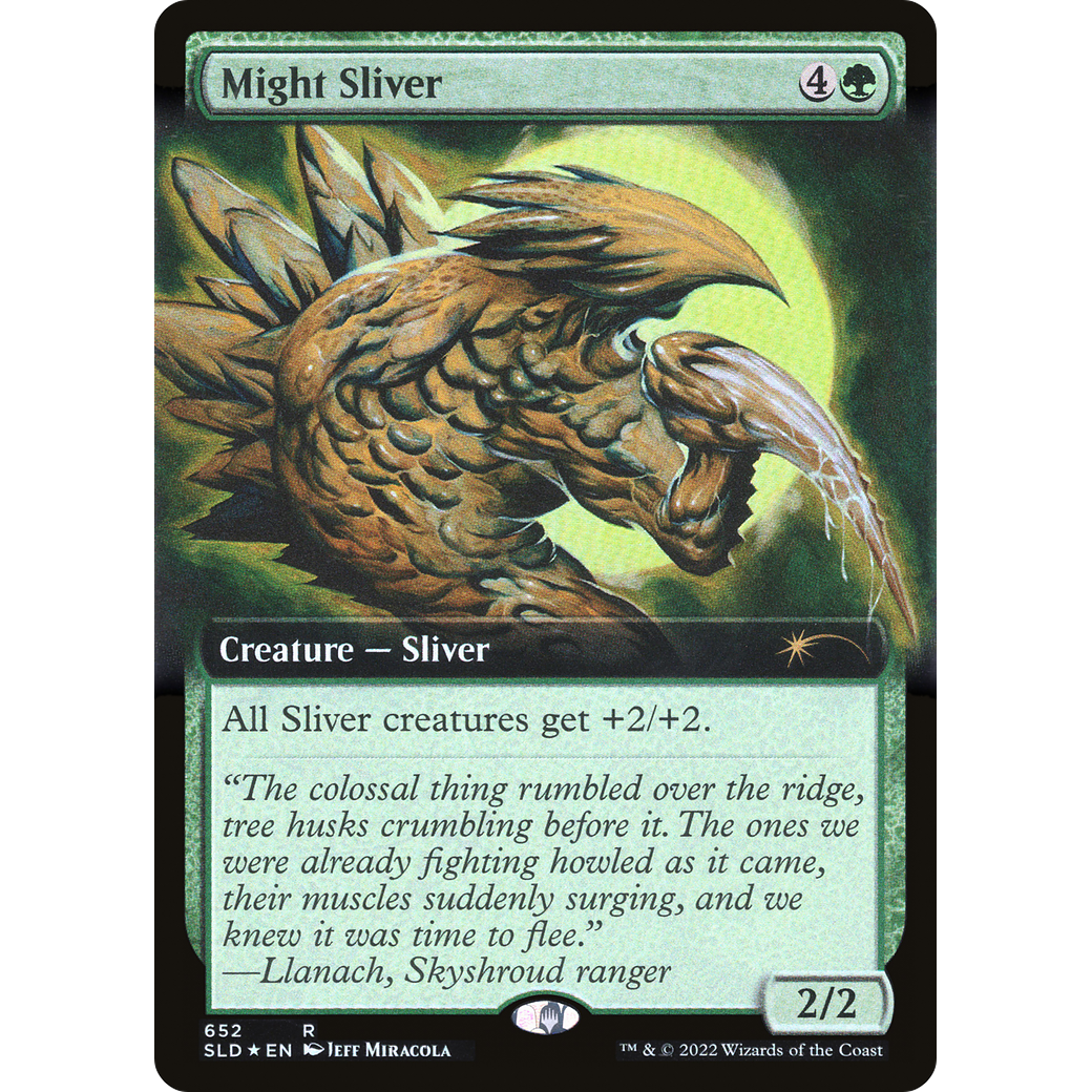 Might Sliver (Extended Art) (SLD-652) - Secret Lair Drop: (Extended Art) Foil