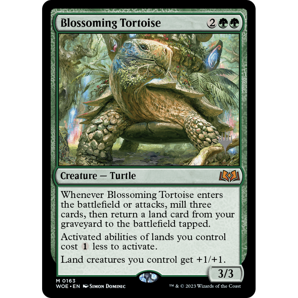 Blossoming Tortoise (PPWOE-163P) - Wilds of Eldraine Promos