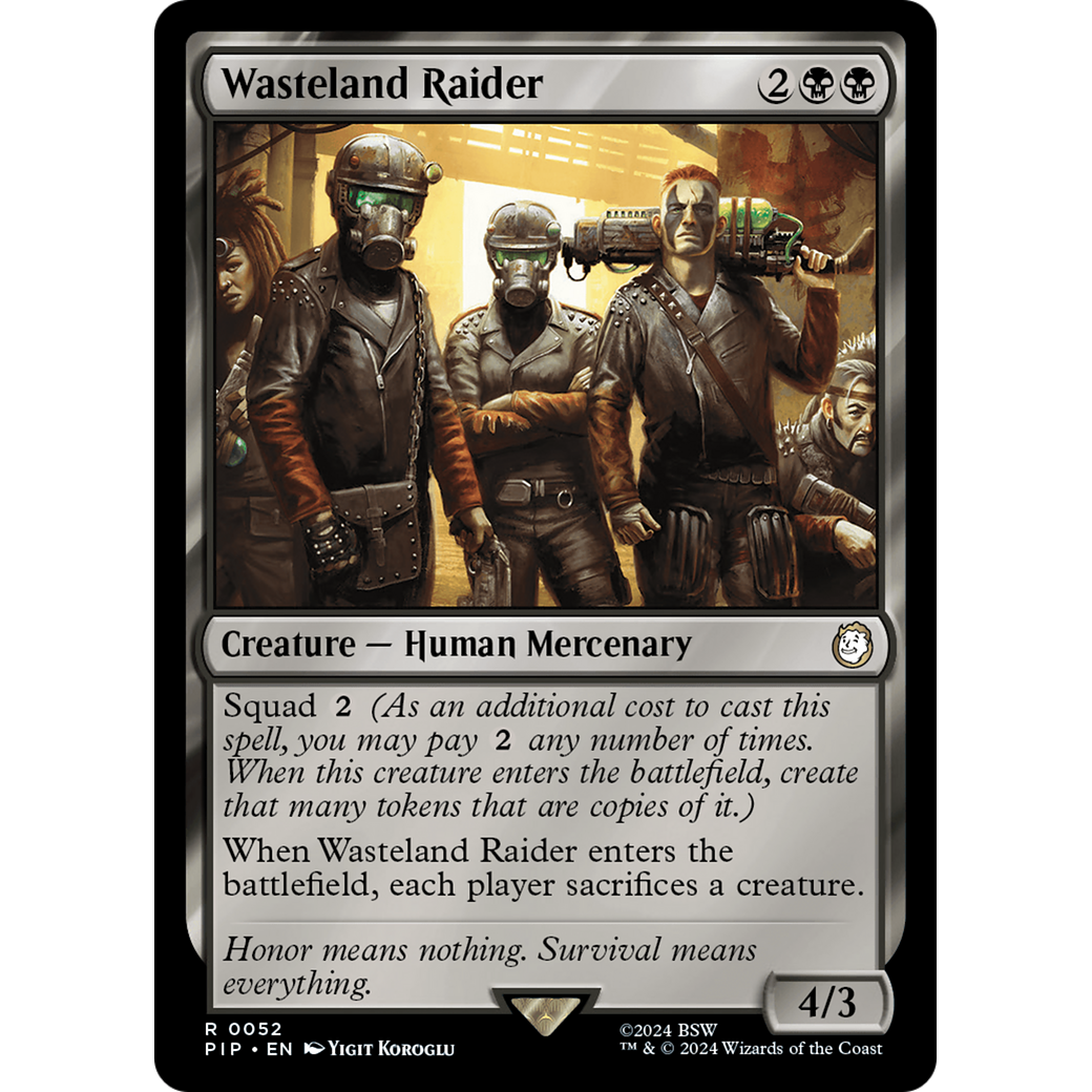 Wasteland Raider (PIP-052) - Fallout Foil