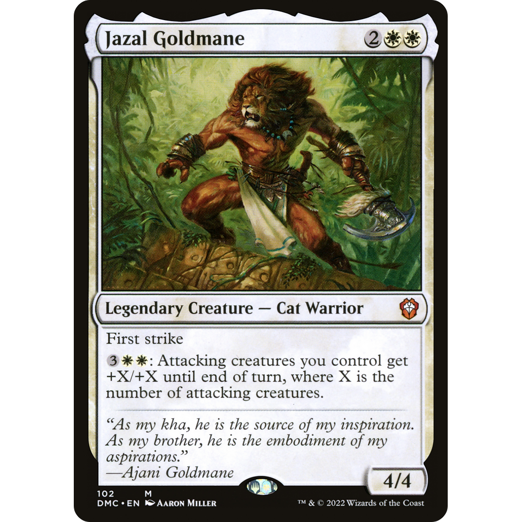 Jazal Goldmane (DMC-102) - Dominaria United Commander
