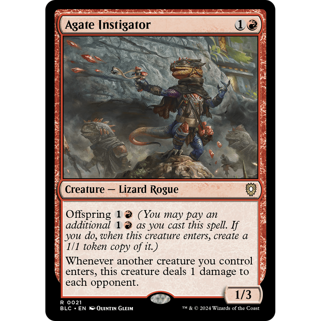 Agate Instigator (BLC-021) - Bloomburrow Commander