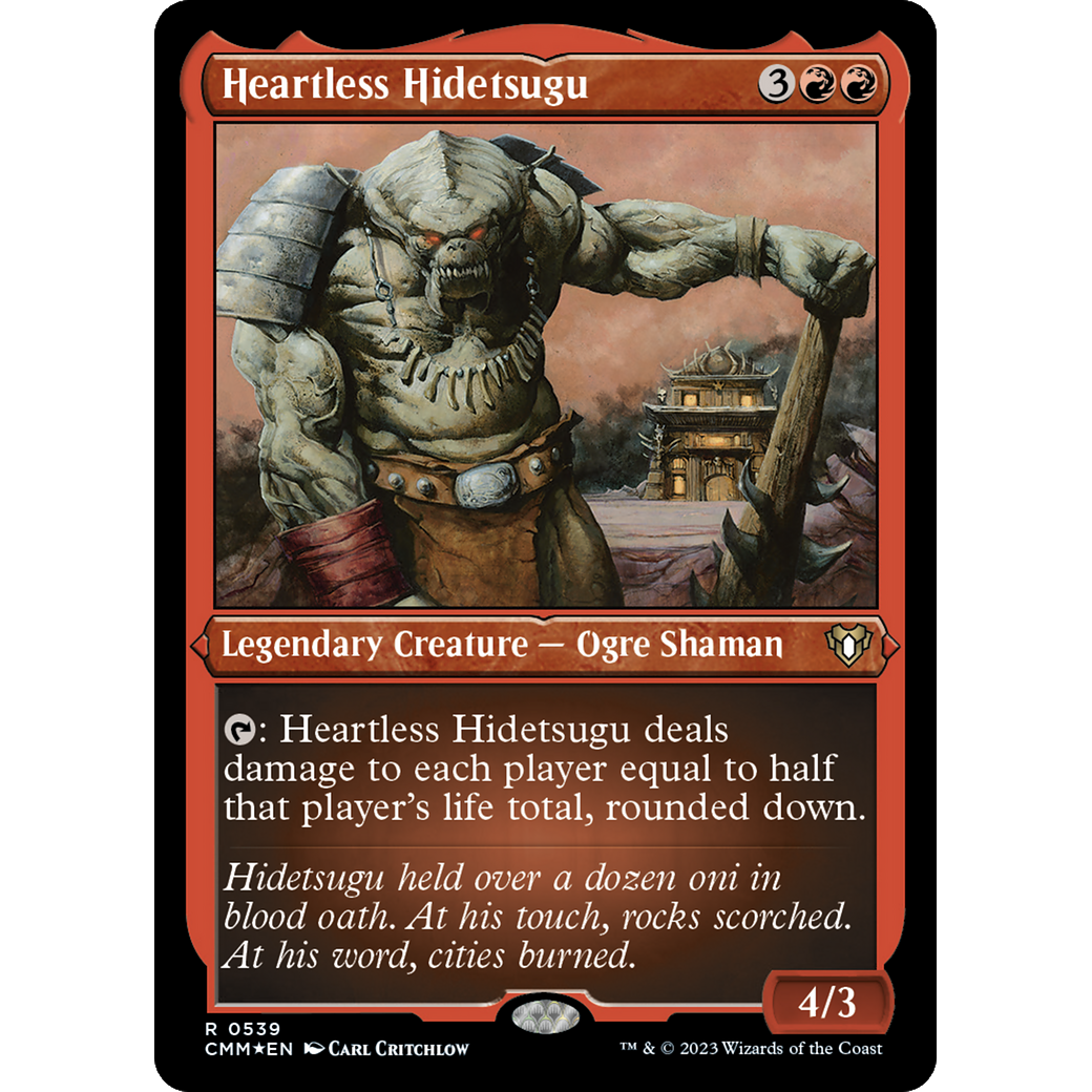 Heartless Hidetsugu (CMM-539) - Commander Masters Etched Foil
