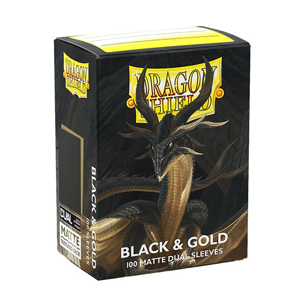 Dragon Shield: Black & Gold 100ct Dual Matte Sleeves