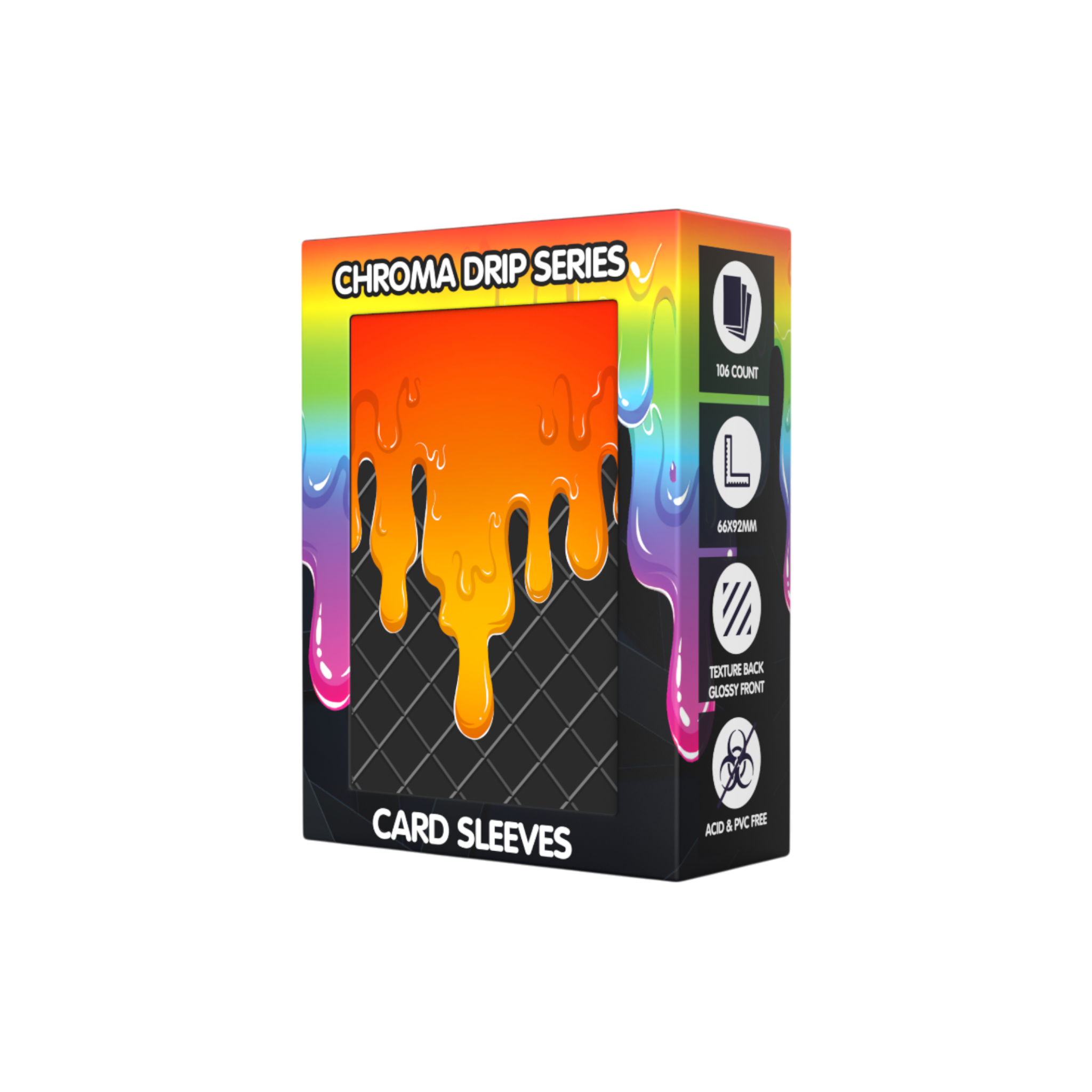 Realm Guard: Chroma Drip Art Sleeves - Solar Flare