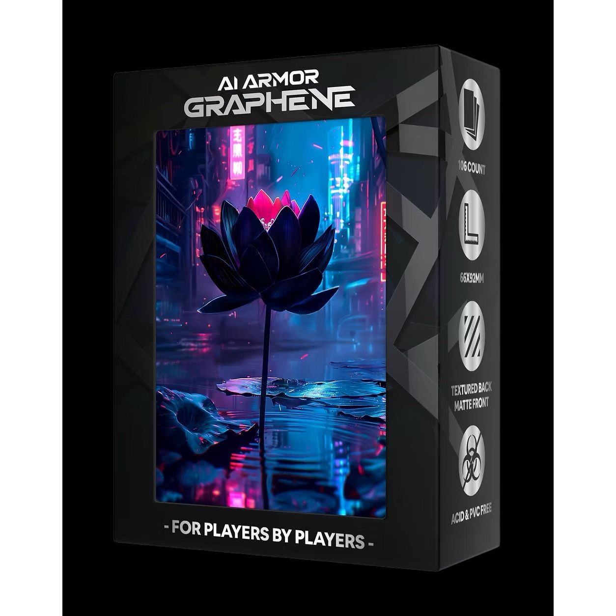 Realm Guard: Graphene Art Sleeves - Cyberpunk Black Lotus
