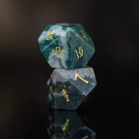 Stone Dice: Indian Agate - 7-set