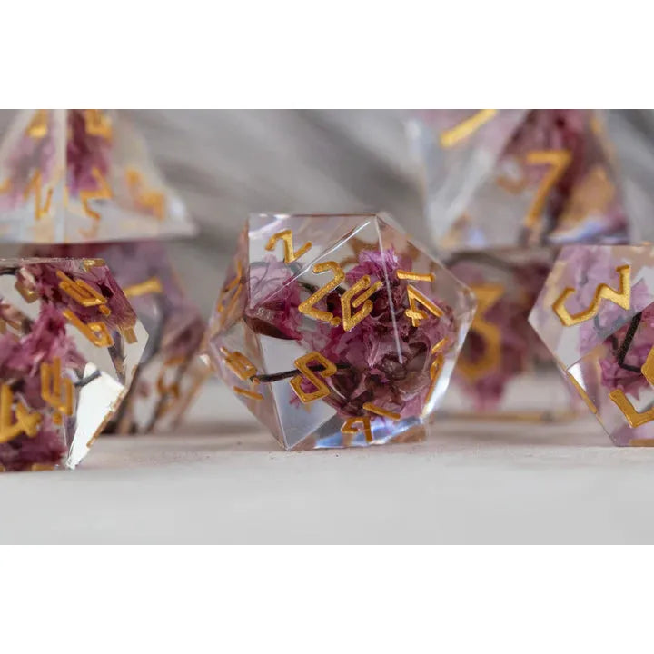 Misty Mountain - Wither and Bloom Sharp-Edged - 7-set Resin Dice