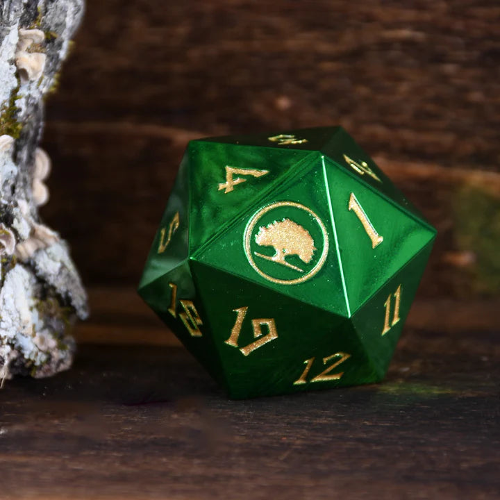 Misty Mountain - Forest Mana: 38mm D20 Spindown Metal