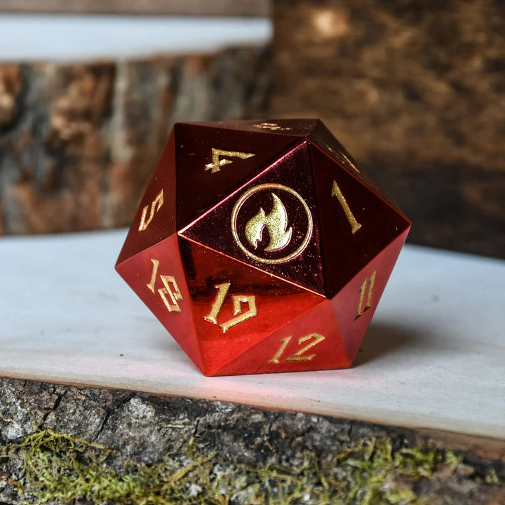 Misty Mountain - Mountain Mana: 38mm D20 Spindown Metal