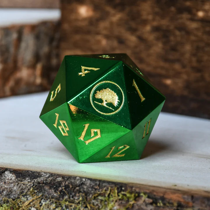 Misty Mountain - Forest Mana: 38mm D20 Spindown Metal
