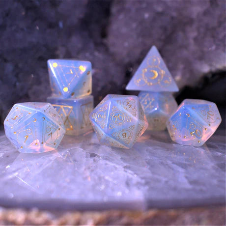 Misty Mountain - Spellcaster: Opalite - 7-set Stone Dice