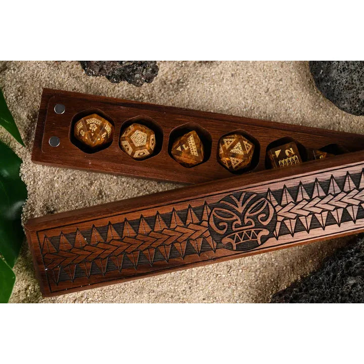 Misty Mountain - Polynesian Lava: Dice Around the World Collection - 7-set Glass Dice