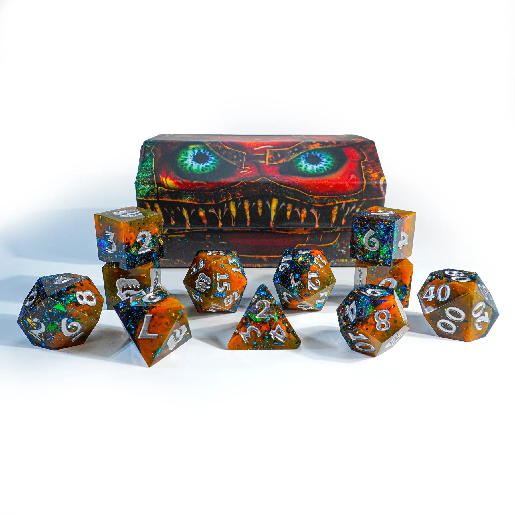 Mimic Dice: Dark Ale 11pc Signature Resin Set Mimic Dice: Dark Ale 11pc Signature Resin Set