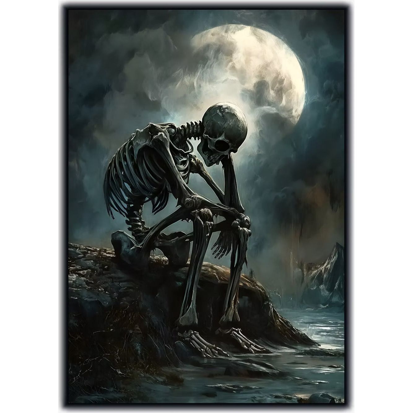 Realm Guard: Graphene Art Sleeves - Depressed Skeleton
