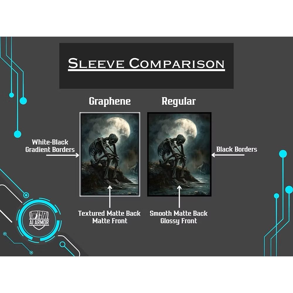 Realm Guard: Graphene Art Sleeves - Depressed Skeleton