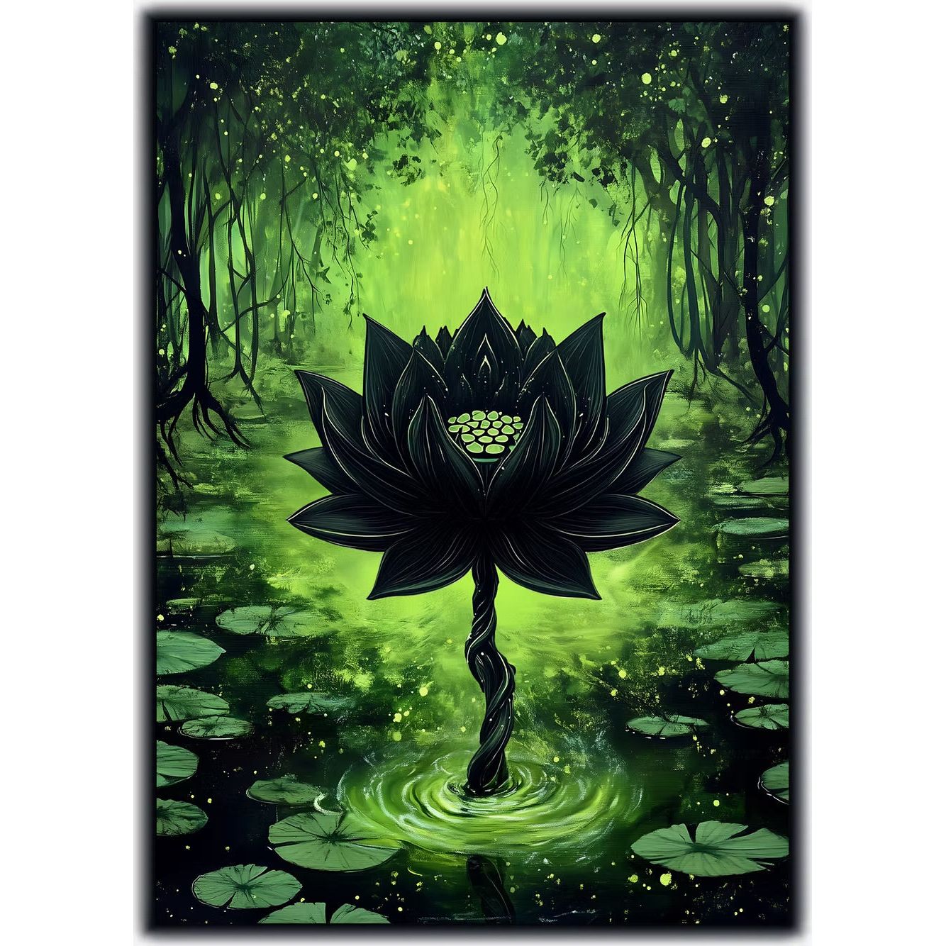 Realm Guard: Graphene Art Sleeves - Forest Black Lotus