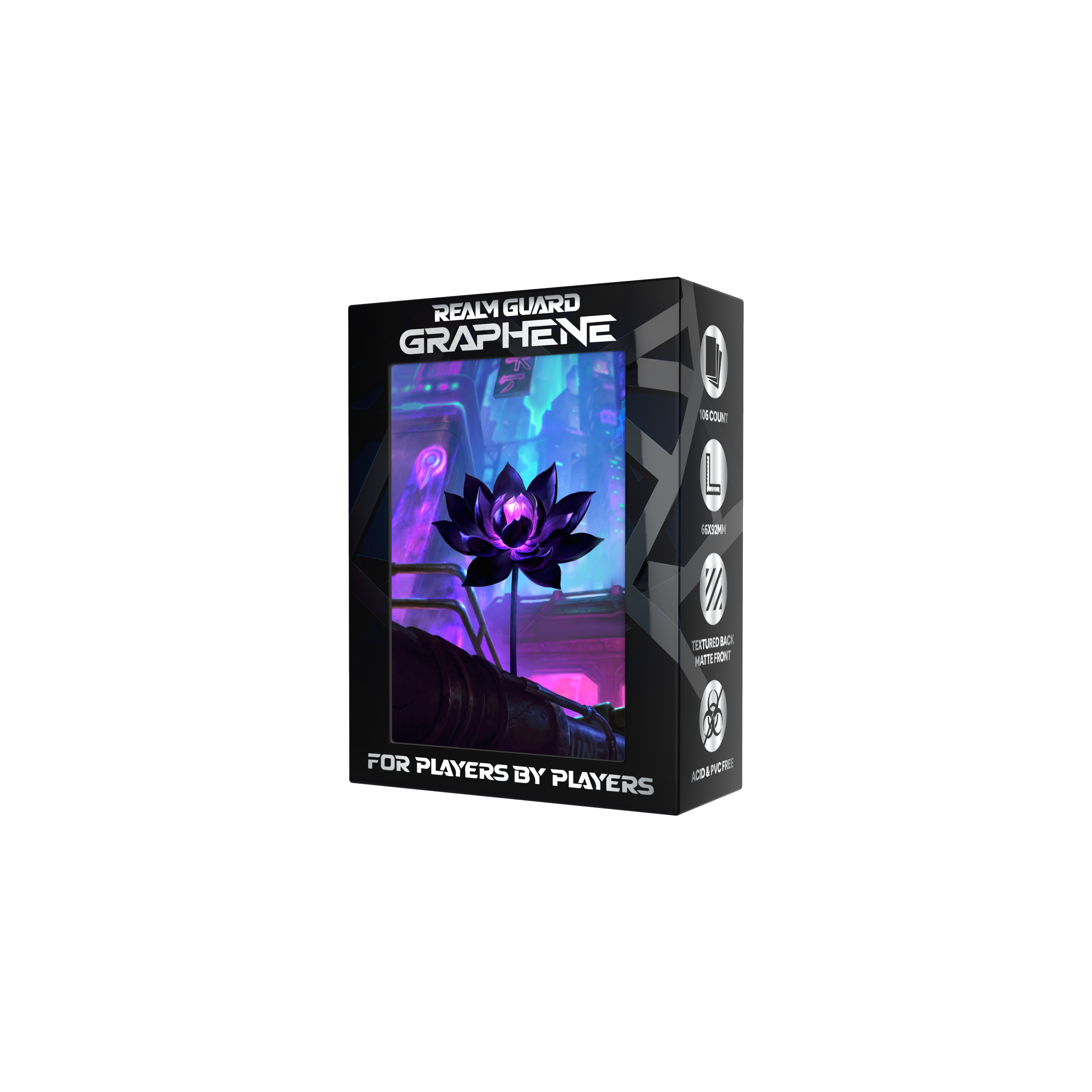 Realm Guard: Graphene Art Sleeves - Cyberpunk Black Lotus