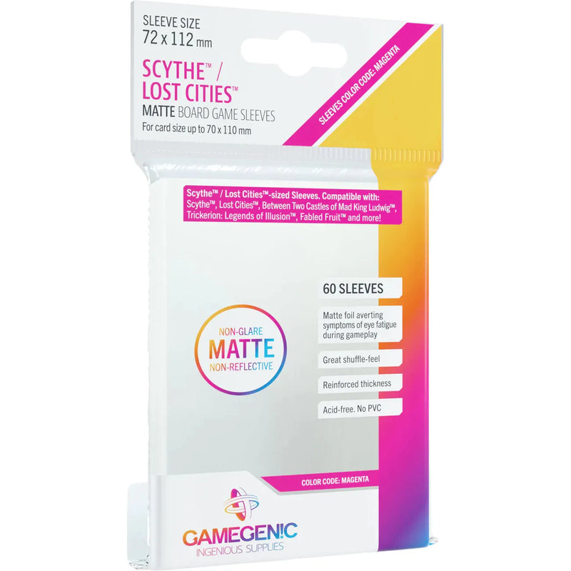 Gamegenic Matte Sleeves 60ct: Scythe/Lost Cities 72 X 112mm