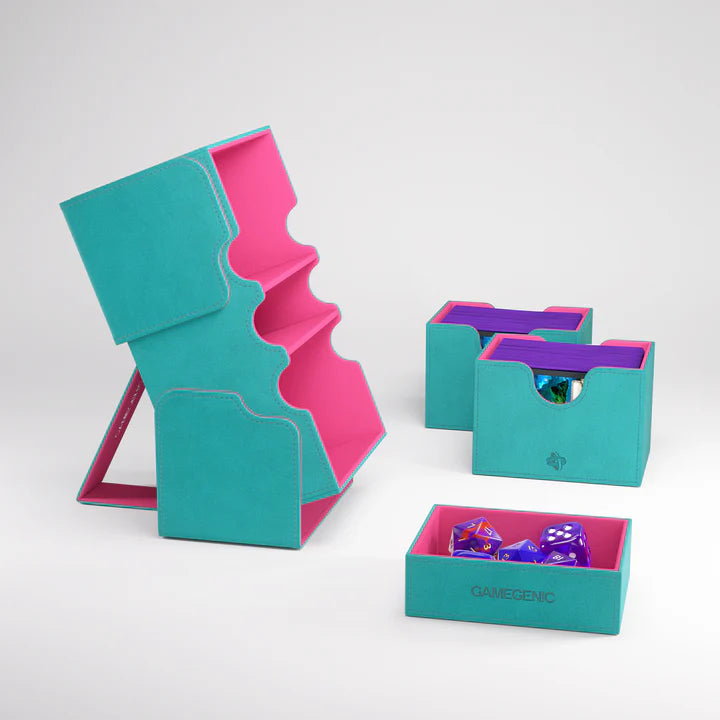 Teal/Pink Stronghold 200+ XL Convertible Deck Box