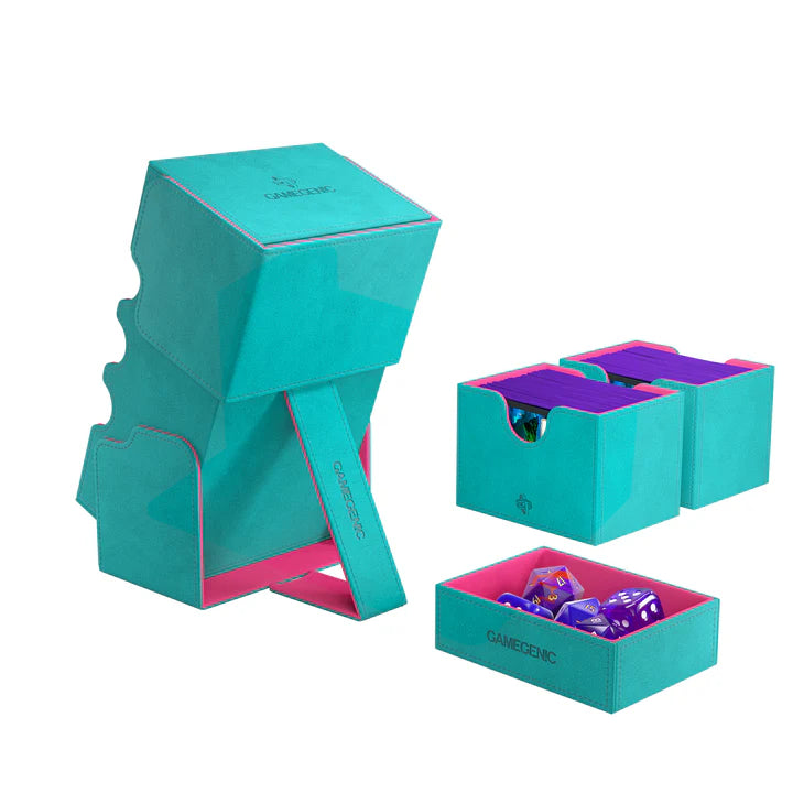 Teal/Pink Stronghold 200+ XL Convertible Deck Box